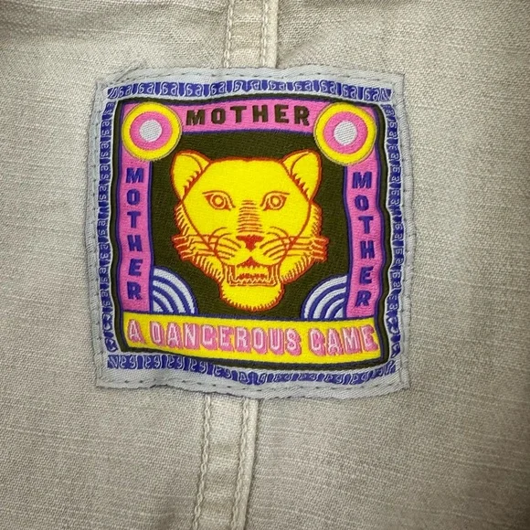 Mother Denim The Fly Away Jacket in Beige Sand Casual Boho Chic Crop Fit - Picture 3 of 10